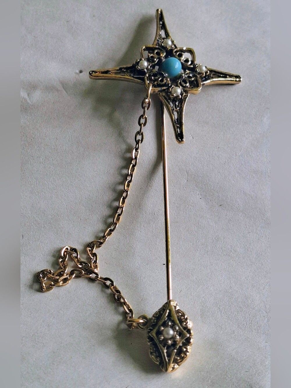 Vintage Star Shape Stick Pin/ Brooch.